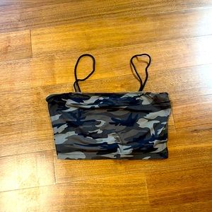 Camo Cropped Tank Top